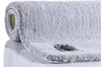 Joop! Badteppich Basic, Grau, Hellgrau, Textil, Uni, rechteckig, 60x90 cm, Made in