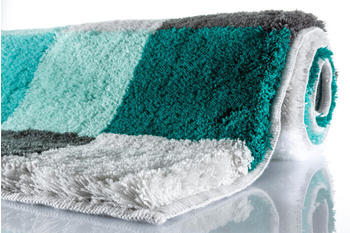 Kleine Wolke Badteppich Caro Petrol 70 cm x 120 cm