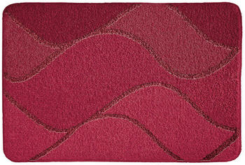 Kleine Wolke Badteppich Fiona Bordeaux 55x 50 cm WC-Vorleger mit Ausschnitt