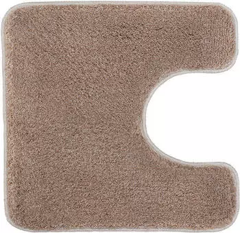 Kleine Wolke Badteppich Relax Taupe 55 cm x 55 cm WC-Vorleger mit Ausschnitt