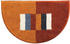 Erwin Müller Duschvorlage Korfu halbrund orange 50x80 cm