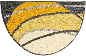 REDBEST Duschvorlage Lynn halbrund gelb/grau 50x80 cm
