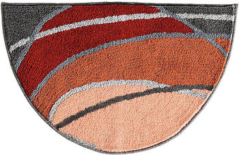 REDBEST Duschvorlage Lynn halbrund orange/grau 50x80 cm