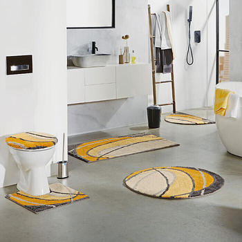 REDBEST WC-Deckelbezug Lynn gelb/grau 47x50 cm