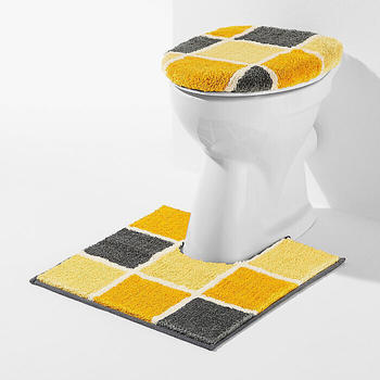 REDBEST WC-Umrandung Los Angeles gelb/grau 50x50 cm