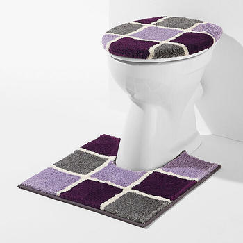 REDBEST WC-Umrandung Los Angeles violett/grau 50x50 cm