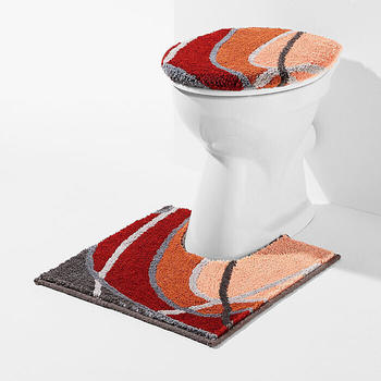 REDBEST WC-Umrandung Lynn orange/grau 50x50 cm