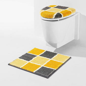 REDBEST WC-Vorlage Los Angeles gelb/grau 50x50 cm