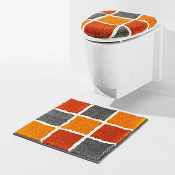 REDBEST WC-Vorlage Los Angeles orange/grau 50x50 cm