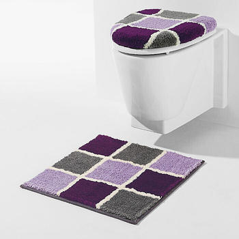 REDBEST WC-Vorlage Los Angeles violett/grau 50x50 cm