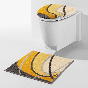 REDBEST WC-Vorlage Lynn gelb/grau 50x50 cm