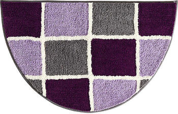 REDBEST Duschvorlage Los Angeles halbrund violett/grau 50x80 cm