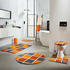 REDBEST WC-Deckelbezug Los Angeles orange/grau 47x50 cm