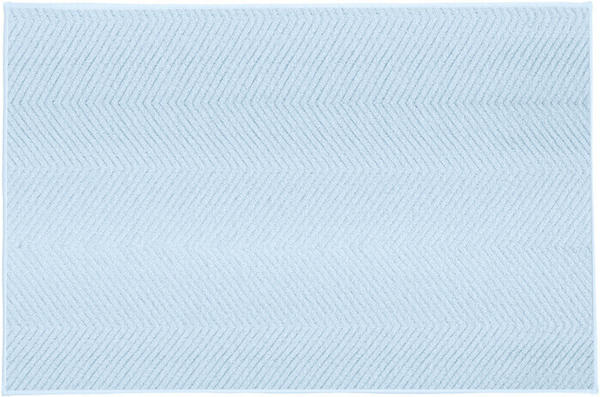 Kleine Wolke Badteppich Zigzag Hellblau 50x 60 cm