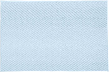 Kleine Wolke Badteppich Zigzag Hellblau 60x 90 cm
