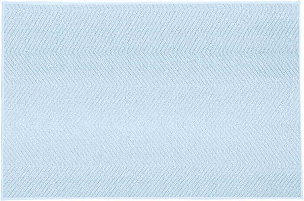 Kleine Wolke Badteppich Zigzag Hellblau 70x120 cm