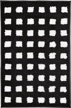 Kleine Wolke Badteppich Boxes Schwarz Wei&szlig; 60x90 cm