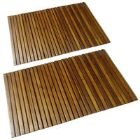 vidaXL 2 Stk. Akazienholz Badematte 80 x 50 cm