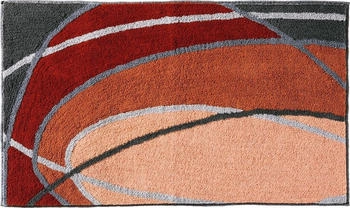 REDBEST Badematte Lynn orange/grau 60x100 cm
