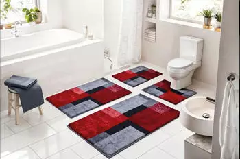 Grund WC-Vorleger ATALA rot 50x60 cm mit Ausschnitt