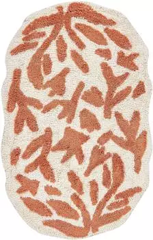 Beliani Derik Badematte Baumwolle 60x90cm orange (Derik)