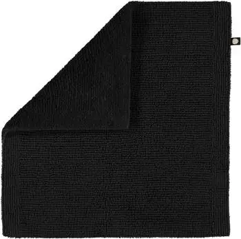 Rhomtuft Badteppich Pur 100% Baumwolle, schwarz, 60x60cm (Pur)