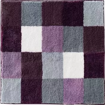 Erwin Müller Badematte Kreta 90x90 cm aubergine