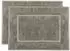 ZOLLNER Badematte 50x70cm, 100% Baumwolle, fango, 2er-Set