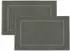 ZOLLNER Badematte 2er-Set 100% Baumwolle 50x80cm taupe