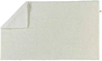 Rhomtuft Badteppich Pur 50x75cm, Baumwolle, wei&szlig; (01)