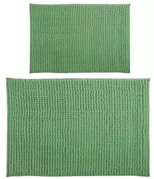 MSV Basil Badematte Chenille Hochflor 2er-Set 40x60+60x90cm (141635+141638)