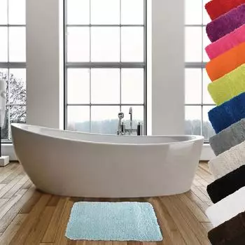 MSV Mikrofaser-Badematte hellblau 50x70cm (140869)