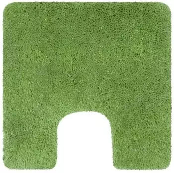 Spirella Highland WC-Vorleger Hochflor Microfaser, olivgrün, 55x55cm (10.14172)