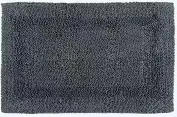 Homescapes Wendbarer Badezimmerteppich, 100% Baumwolle, grau, 50x80cm