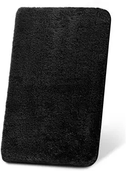 Beautissu BeauMare FL Badematte Hochflor rutschfest 50x60cm schwarz (BeauMare FL)