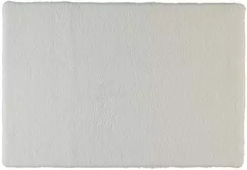 Rhomtuft Square Badteppich Velours, 80x160cm, weiß