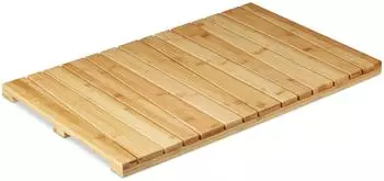 Relaxdays Badematte Bambus, 40x65cm, natur (Bambusmatte)