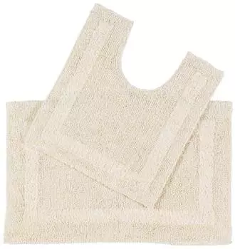 Homescapes Badgarnitur 2-tlg., wendbar, 100% Baumwolle, creme (BT1178)