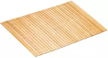 Relaxdays Badematte Bambus 80x50cm rutschfest, natur