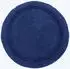 Homescapes Runde Badematte, 100% Baumwolle, wendbar, dunkelblau, 80cm