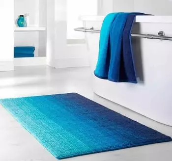 Dyckhoff Colori Badematte blau, Bio-Baumwolle, 14mm (09285)