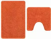 vidaXL Anti-Rutsch Badematten-Set 2 Stk. Orange 50 x 50 cm PP