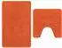 vidaXL Anti-Rutsch-Badematten-Set 2-tlg., orange, PP, 50x50cm