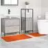 vidaXL Anti-Rutsch-Badematten-Set 2-tlg., orange, PP, 50x50cm