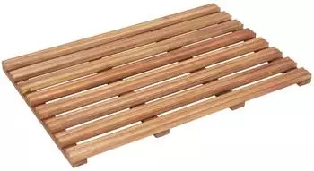 vidaXL Badematten 2er-Set Massivholz Akazie 56x37cm