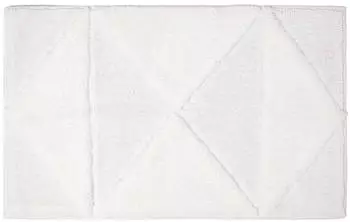 Homescapes Badematte geometrisches Muster, Polycotton, weiß, 50x80cm