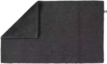Rhomtuft Badteppich Pur eckig, Baumwolle, zinn, 50x75cm (02)