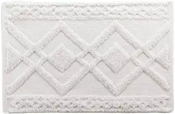 Douceur d'Int&eacute;rieur Gladis Badematte, Jacquard-Baumwolle, wei&szlig;, 50x80cm (1801951)