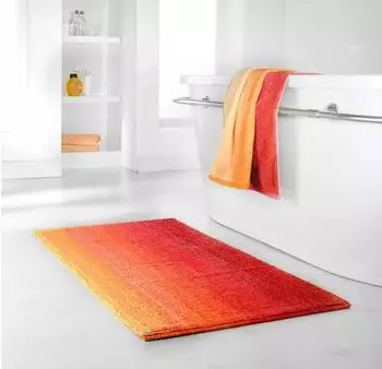 Dyckhoff Colori Badematte rot, Bio-Baumwolle, 55x65cm (09285)
