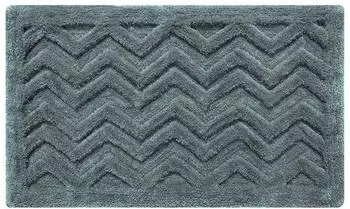 Homescapes Badematte "Sandwood" Chevron-Muster, Hochflor, grau, 50x80cm